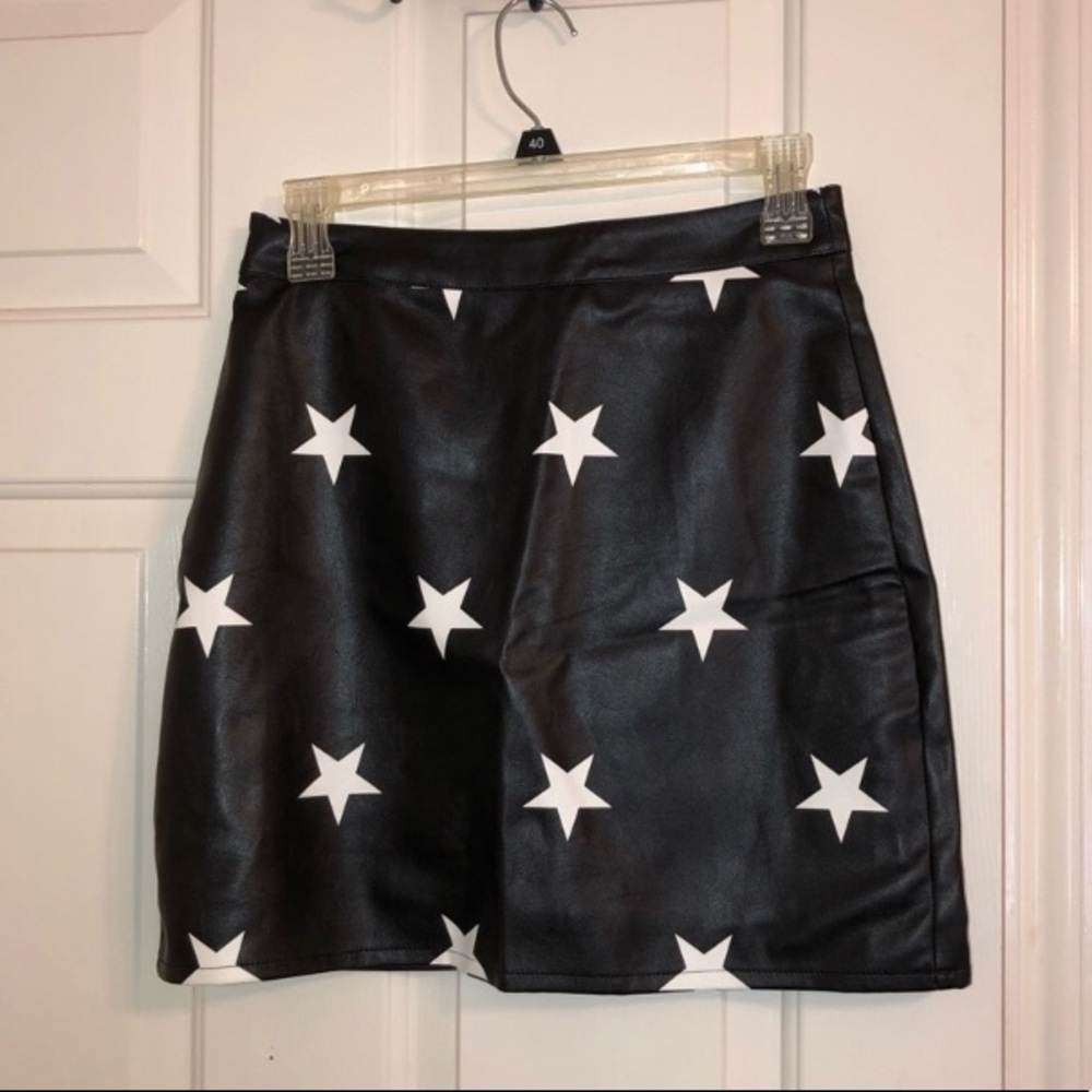 Nasty gal leather star skirt